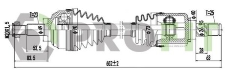 Полуось PROFIT 2730-3112