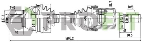 Полуось PROFIT 2730-3118