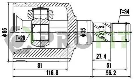 ШРУС PROFIT 2810-2059