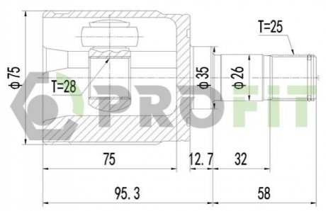 ШРУС PROFIT 28102061 (фото 1)