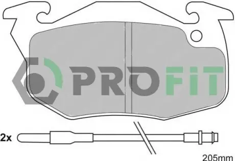 Колодки гальмівні (передні) Peugeot 106 91-04/205/305/309/405 82-98/Renault Clio 91-98 (з датчик.) PROFIT 5000-0393 Купити в Україні