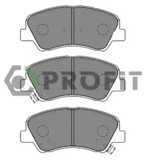 Колодки гальмівні (передні) Hyundai Accent IV/Kia Rio 10 PROFIT 5000-0625 Купити в Україні