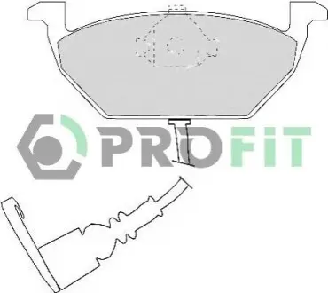 Колодки гальмівні (передні) Audi A3/Skoda Fabia/Octavia 96-13/VW Caddy 04-15/Golf 97- (+датчик) PROFIT 5000-1398 Купити в Україні
