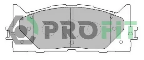 Колодки гальмівні (передні) Toyota Camry/Lexus ES 01- (Akebono) PROFIT 5000-2014 Купити в Україні