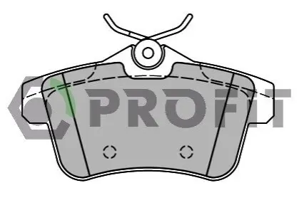 Колодки гальмівні (задні) Citroen C4 09-/DS4/DS5 11-15/Peugeot 308/508/3008/5008 09-18 (з прижимною пластиною) PROFIT 5000-4224 Купити в Україні