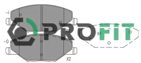 Колодки гальмівні (передні) Skoda Fabia II/III 07-/VW Polo 10 PROFIT 5000-4590 Купити в Україні