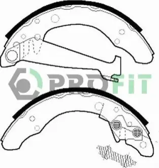 Колодки гальмівні (задні) Audi 80-89/VW Passat/Chery Amulet/Geely (без ABS) (барабанні) (200х40) PROFIT 5001-0408 Купити в Україні