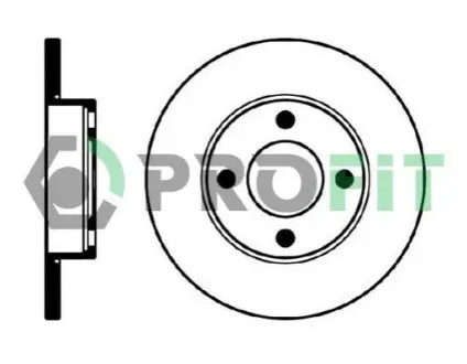Диск гальмівний (передній) Audi 80/90/100 76-91 (256x13) (повний) PROFIT 5010-0048