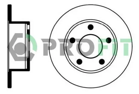 Диск гальмівний (задній) Skoda Superb/VW Passat 96-08 (244.9x10) PROFIT 5010-0321