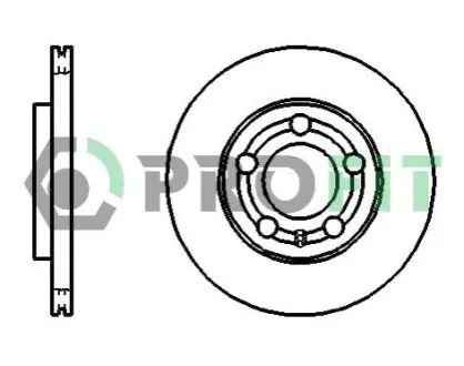 Диск гальмівний (передній) Skoda Octavia/Fabia/VW Polo 1.2-1.4 99- (238,7x18) PROFIT 5010-1164