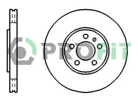 Диск гальмівний (передній) Skoda Fabia 99-/Rapid 13-/Roomster 06-15/VW Golf (288x25)(з покр.)(вент.) PROFIT 50101221