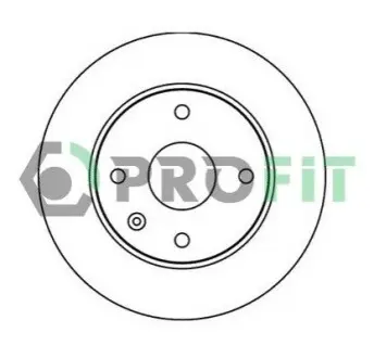 Диск гальмівний (передній) Chevrolet Lacetti/Nubira/Rezzo/Tacuma 05- (256x24) PROFIT 5010-1257 Купити в Україні
