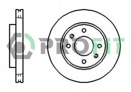 Гальмівний диск передній HYUNDAI MATRIX 02-, ELANTRA 00- (257x24) PROFIT 5010-1270 (фото 1)