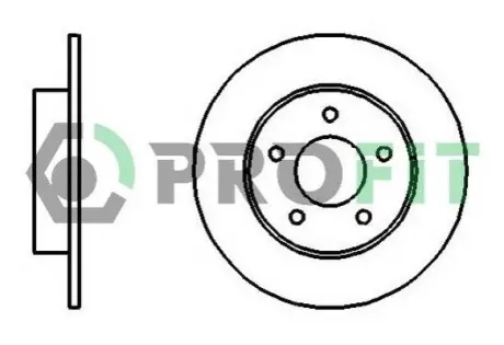Диск гальмівний (задній) Nissan Almera/ Primera 00-08 (278x10) PROFIT 50101383