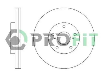 Диск гальмівний (передній) Toyota Camry/Previa 00-06 (296x28) (вентилируемый) PROFIT 5010-1446