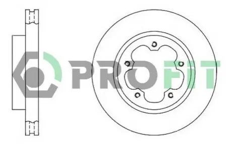 Диск гальмівний (передній) Ford Transit 2.2-2.4/3.2TDCI/2.3 16V 06-14 (280x28) (вентильований) PROFIT 5010-1554