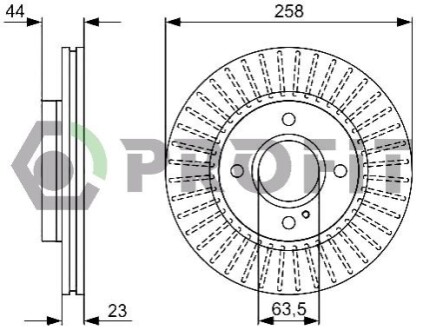 Диск гальмівний PROFIT 5010-1740