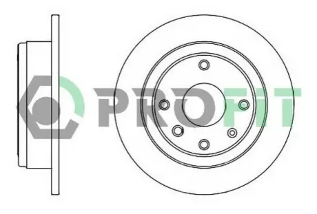 Диск гальмівний (задній) Chevrolet Lacetti/Nubira 05- (257.8x10.5) PROFIT 5010-2002 Купити в Україні