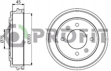 Барабан тормозной PROFIT 50200041 (фото 1)
