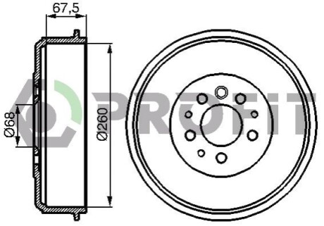 Барабан гальмівний PROFIT 50200100 (фото 1)