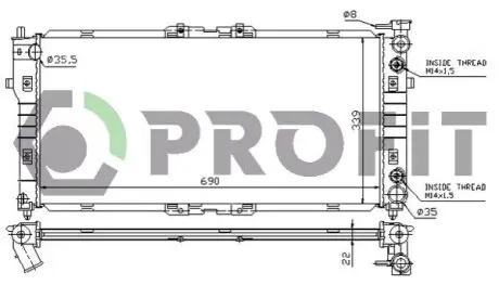 Радіатор охолоджування PROFIT PR 3030A3 Купити в Україні