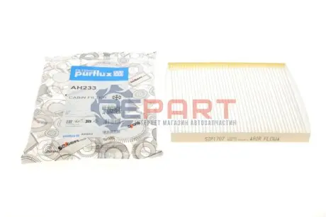 Фото Фільтр салону Fiat Panda 1.1-1.4 JTD 95-/Ford Ka 1.2/1.3 TDCi 08-16 (вугільний) Purflux (AH233) зображення 1