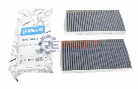 Фото Фільтр салону Renault Laguna III 07- (вугільний) Purflux (AHC264-2) зображення 1