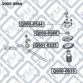 Підшипник опори переднього амортизатора Q-fix Q0000066