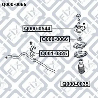Підшипник опори переднього амортизатора Q-fix Q0000066 Купити в Україні