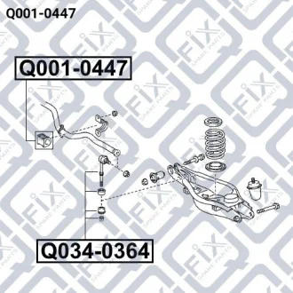Втулка заднього стабілізатора Q-fix Q0010447