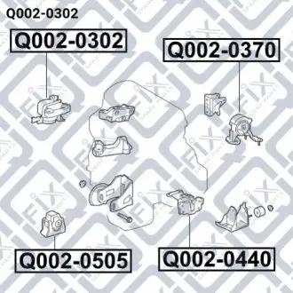 Подушка двигателя (гидравлическая) Q-fix Q0020302