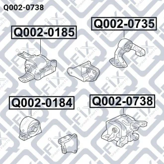 Подушка двигателя левая (гидравлическая) Q-fix Q0020738