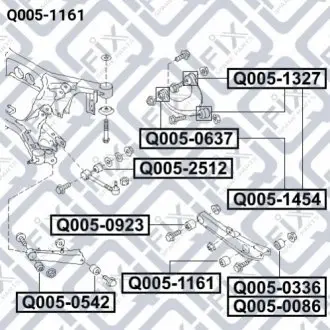 Сайлентблок задн. поперечн. тяги Q-fix Q0051161 Купить в Украине