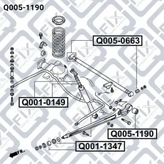 Сайлентблок задней подвески Q-fix Q0051190
