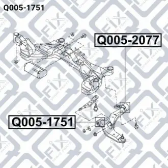 САЙЛЕНТБЛОК ПЕРЕДНИЙ ПЕРЕДНЕГО РИЧАГА Q-fix Q0051751