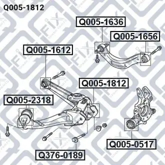 Сайлентблок задньої цапфи Q-fix Q0051812