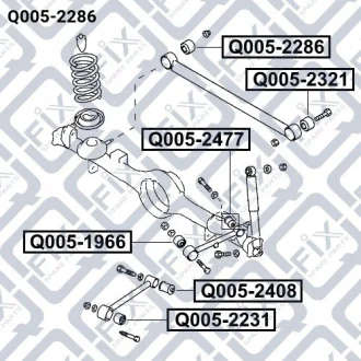 Сайлентблок задней поперечной тяги Q-fix Q0052286