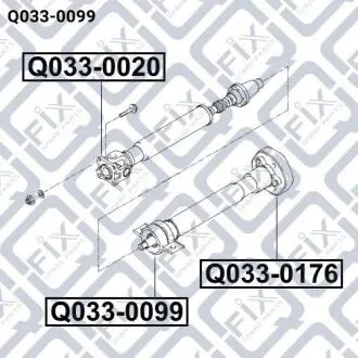Подшипник подвесной карданного вала Q-fix Q0330099
