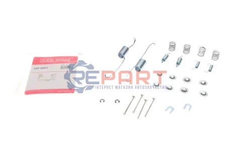 Монтажний набір гальмівної колодки (AKEBONO) TOYOTA HIACE IV, HILUX V, HILUX VI VW CADDY I, TARO 1.5-2.7 08.82-12.12 QUICK BRAKE 105-0003 Купити в Україні