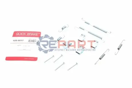 Монтажний набір гальмівної колодки (MANDO) HYUNDAI GETZ, I10 I, I20 I OPEL AGILA B 1.0-1.6D 09.02 QUICK BRAKE 1050017 Купити в Україні