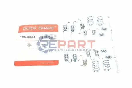 Монтажний набір гальмівної колодки FIAT SEDICI NISSAN QASHQAI I SUZUKI SX4 1.5-2.0D 06.06 QUICK BRAKE 1050034 Купити в Україні