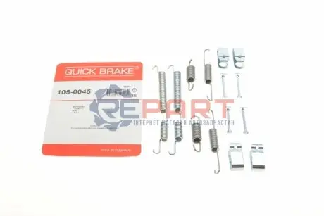 Комплект пружинок колодок ручника Hyundai Accent/Kia Rio 05-11 QUICK BRAKE 1050045 Купити в Україні