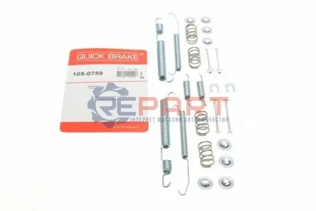 Монтажний набір гальмівної колодки (AKEBONO) HYUNDAI SANTAMO MITSUBISHI LANCER IV, LANCER V, SANTAMO 1.6/2.0 06.92-12.04 QUICK BRAKE 105-0759 Купити в Україні