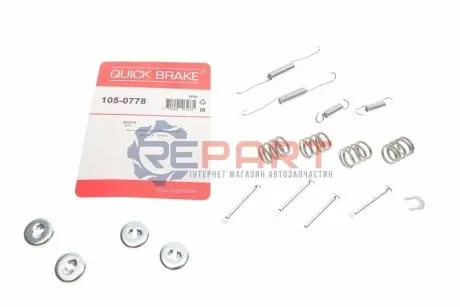 Монтажний набір гальмівної колодки (AKEBONO) TOYOTA YARIS, YARIS VERSO 1.0-1.5 04.99-11.05 QUICK BRAKE 105-0778 Купити в Україні