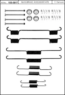 Комплект пружинок колодок стояночного тормоза QUICK BRAKE 105-0817