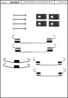 Фото Монтажний комплект барабанного гальма QUICK BRAKE (1050833) зображення 1