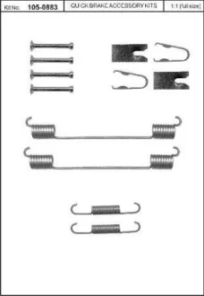 Комплект пружинок колодок стояночного тормоза QUICK BRAKE 105-0883