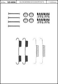 Фото Монтажный комплект барабанных колодок QUICK BRAKE (105-0896) изображение 1
