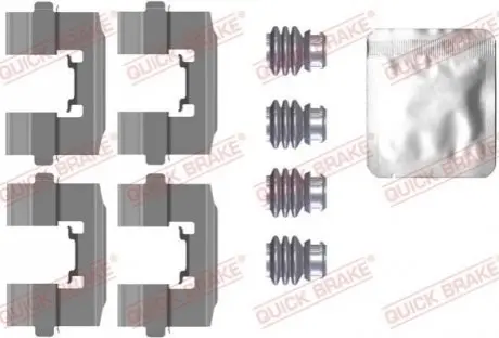 Монтажний набір гальмівних колодок FORD FIESTA, FIESTA VI HYUNDAI I20 ACTIVE, I20 II 1.0-1.6D 05.02-09.21 QUICK BRAKE 109-0115 Купити в Україні