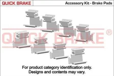 Монтажний набір гальмівних колодок DAIHATSU CHARADE IV, GRAN MOVE, MOVE 0.8-1.6 01.93 QUICK BRAKE 1091226